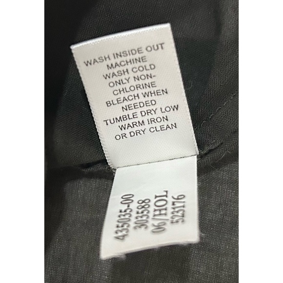 Banana Republic Green Military Style Pearl Like Buttons Blouse,Size Petite Small - Picture 13 of 14